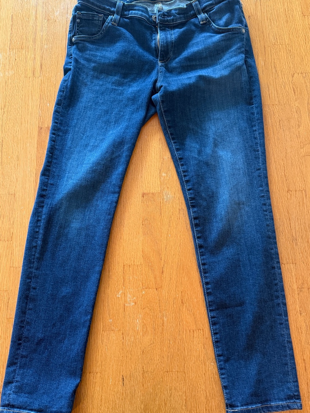 Ag Adriano Goldschmied Skinny Jeans in Deep Blue Denim